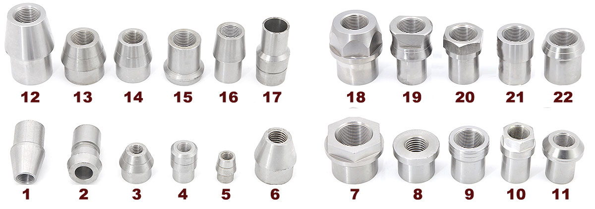RRC 3/4-16 Threaded Tube Adapter For 1-1/4" ID Hole - Fits Rod Ends & Heim Joints