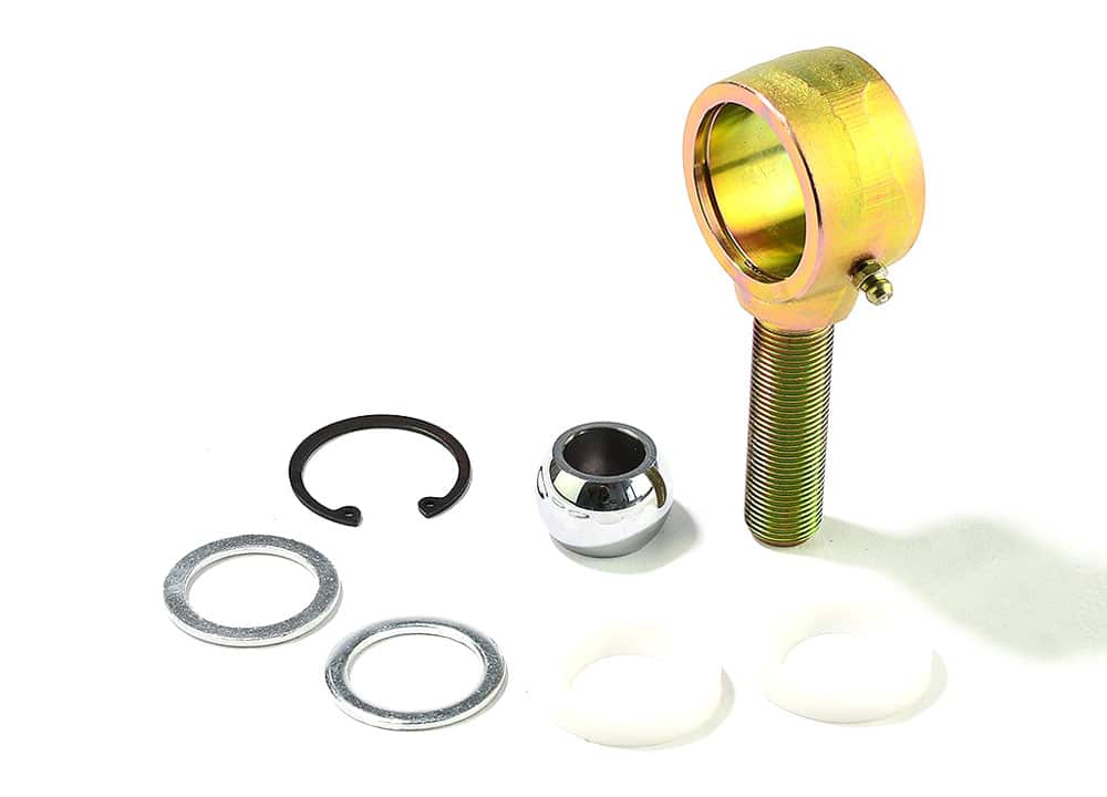 Polyoxymethylene Bushing Rebuild Kit SYZ Rod Ends Rebuild kit with white POM bushings and hardware