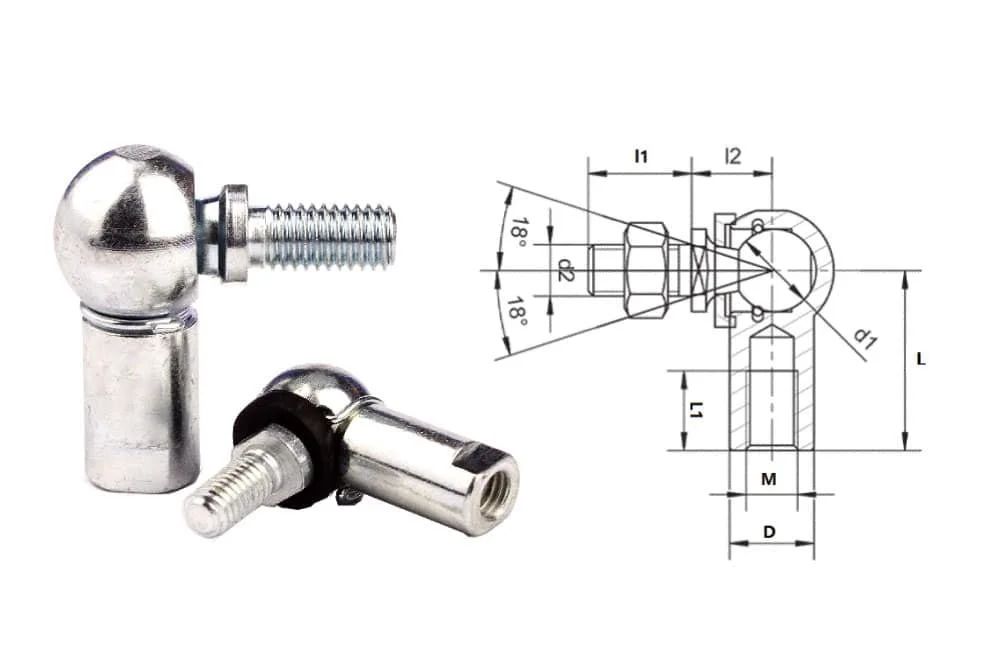 DIN71802smallballjointsandtechnicaldrawing SYZ Rod Ends DIN71802 small ball joints and technical drawing