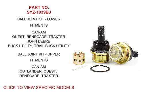 CanAm Upper and Lower Ball Joint Kit 4130 SYZ1039BJ SYZ Rod Ends Can-Am Upper and Lower Ball Joint Kit 4130 SYZ-1039BJ