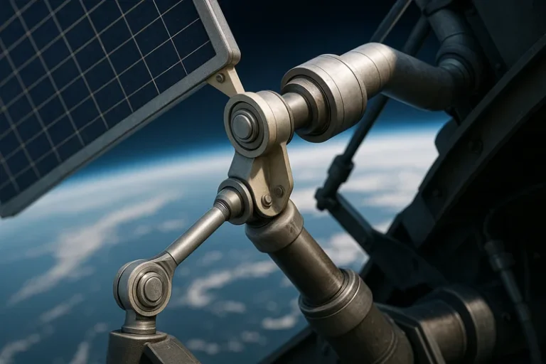 aerospace sattlite articulations SYZ Rod Ends Satellite arm articulation for orbital deployment
