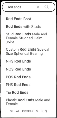 ajax search SYZ Rod Ends