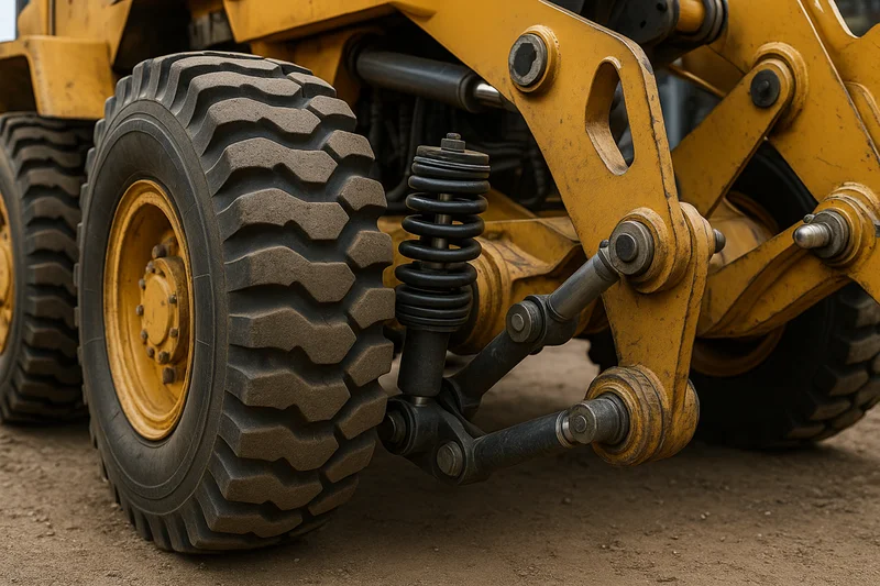 heavy equipment loader suspension SYZ Rod Ends Loader suspension system featuring heavy duty heim joints for articulation.