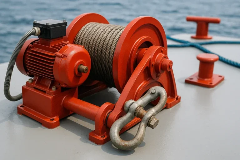 mooring and winchsystems SYZ Rod Ends Ship mooring winch mechanism with cable reel on deck