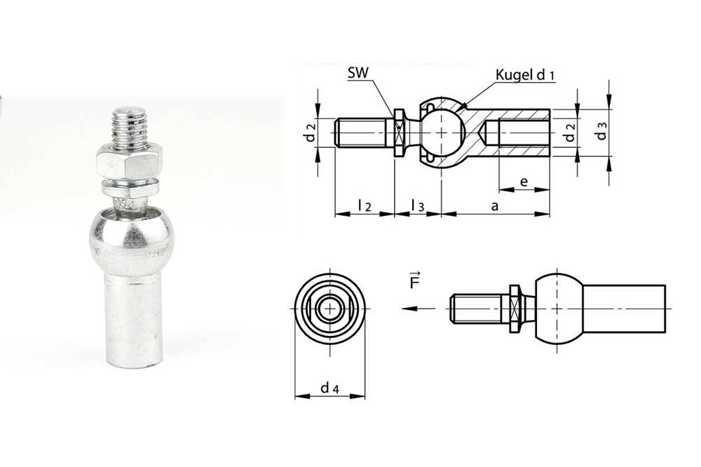 AxialBallJointdrawing SYZ Rod Ends