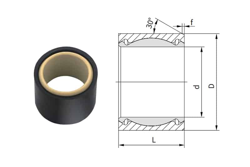 KFEM-SL-plastic spherical bearing