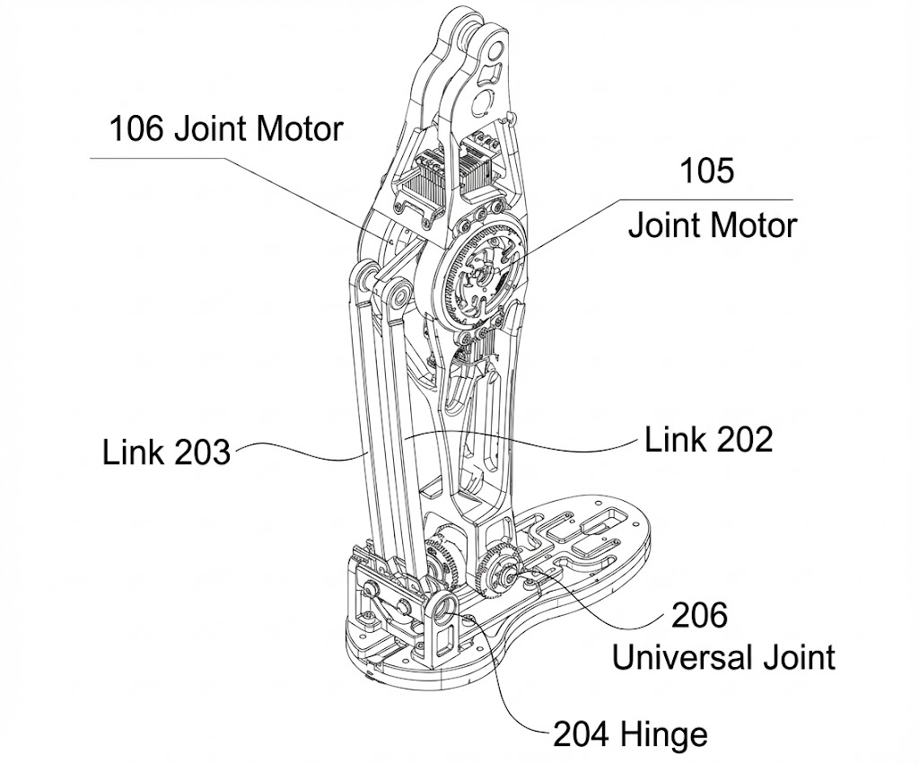 ankle structure of agibot humanoid robot SYZ Rod Ends Ankle structure of agibot humanoid robot