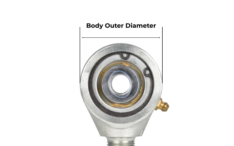 Measuring Johnny joint body outer diameter