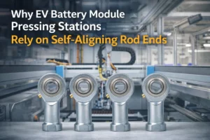 ev battery module assembly rod endsconverted SYZ Rod Ends Why EV battery module pressing stations rely on self-aligning rod ends