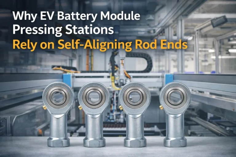ev battery module assembly rod endsconverted SYZ Rod Ends Why EV battery module pressing stations rely on self-aligning rod ends