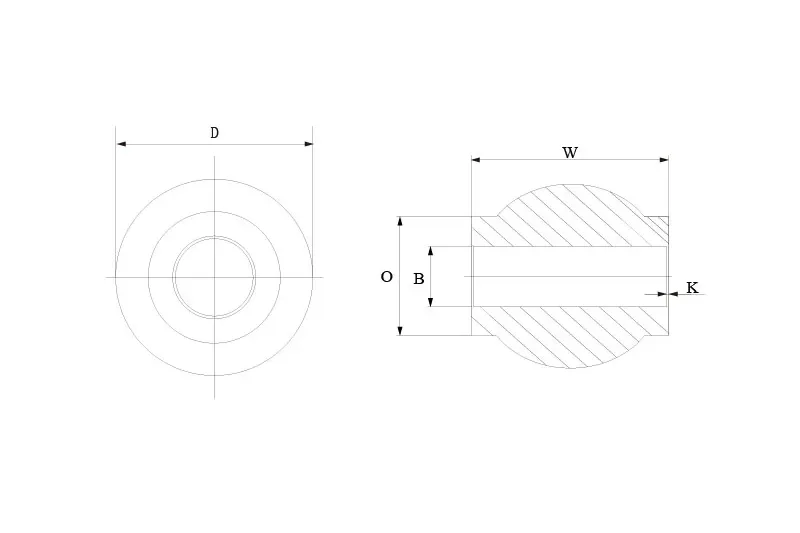 Steel ball technical drawing