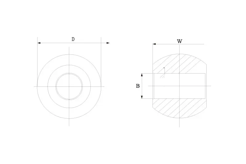 High misalignment steel ball technical drawing
