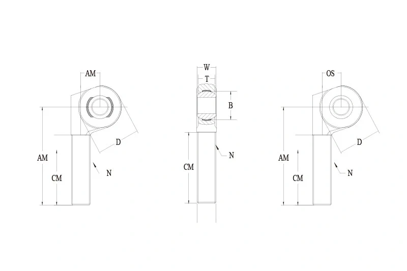 XM-OS JMX-OS offset rod end detail view