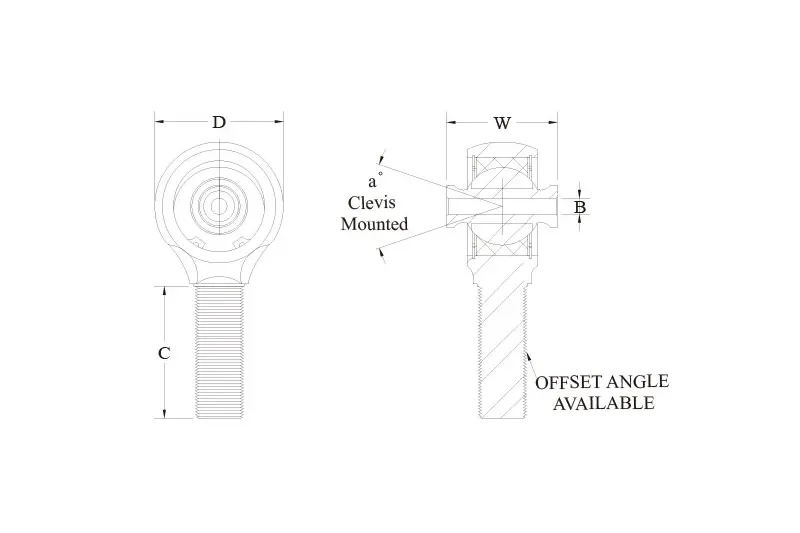 Rebuildable flex joint technical drawing
