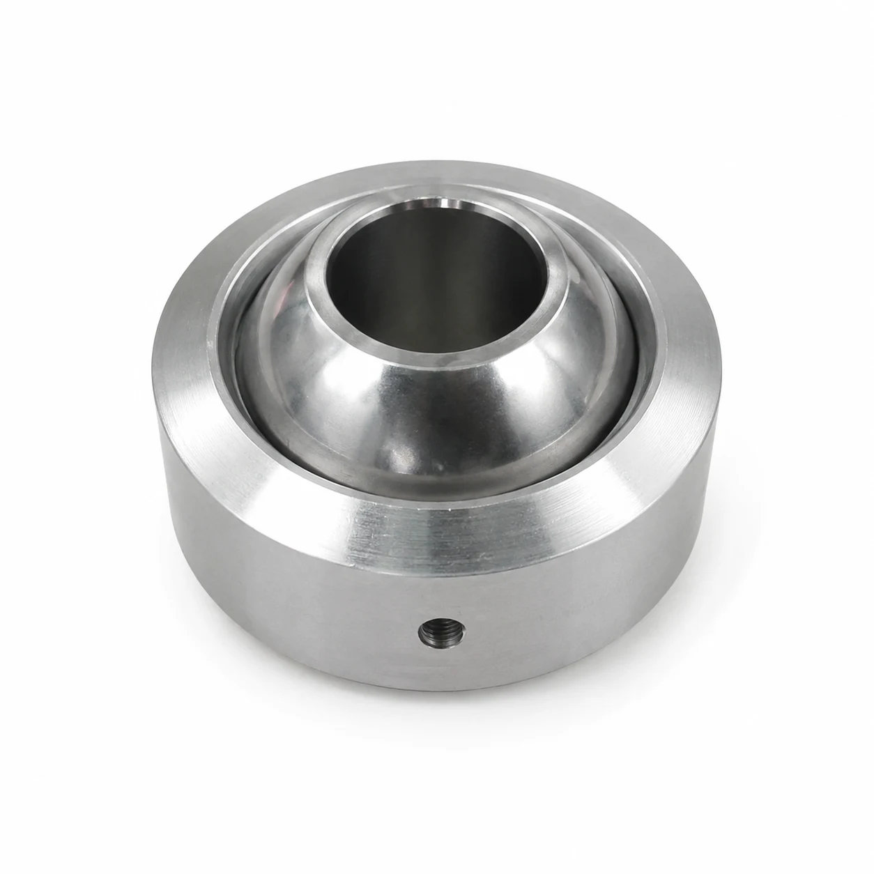 Shouldered industrial weld-on ball joint with 1.25 inch pin and 4 inch retainer OD
