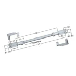 lcr-267-linkage-connecting-rod-7-00-in-3-8-24-rh-lh-thread-3-8-in-pin-holes-clevis-spring-pins-included